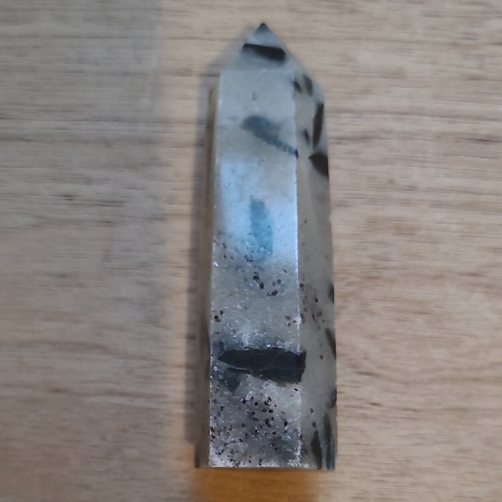 Polished Crystal Tower Tourmaline In Quartz